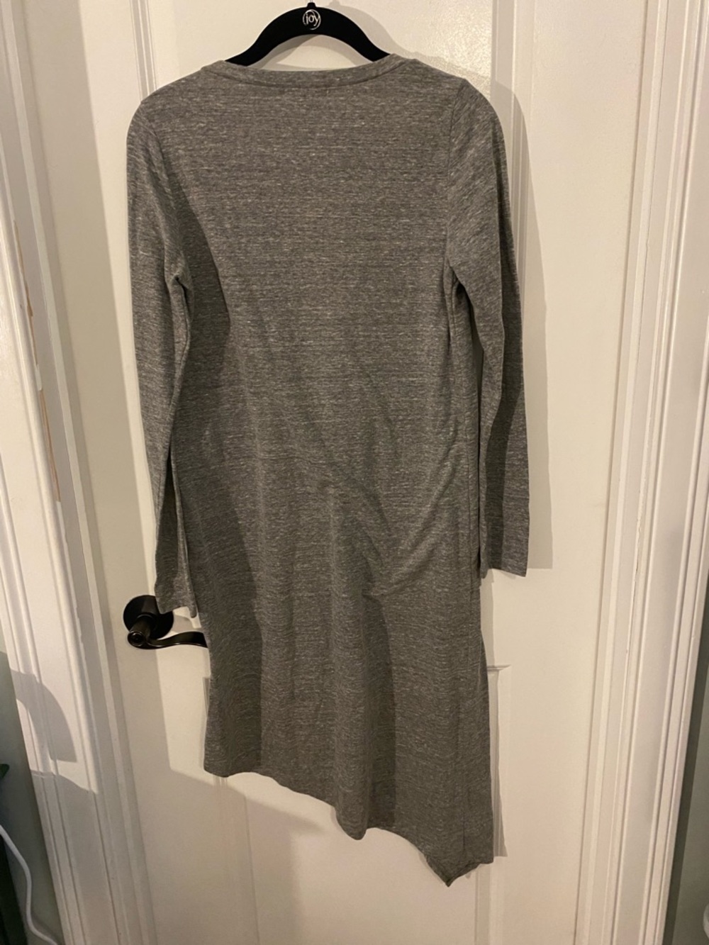 NWT NYTT Gray Asymmetric V-Neck Jersey Dress - Picture 5 of 10